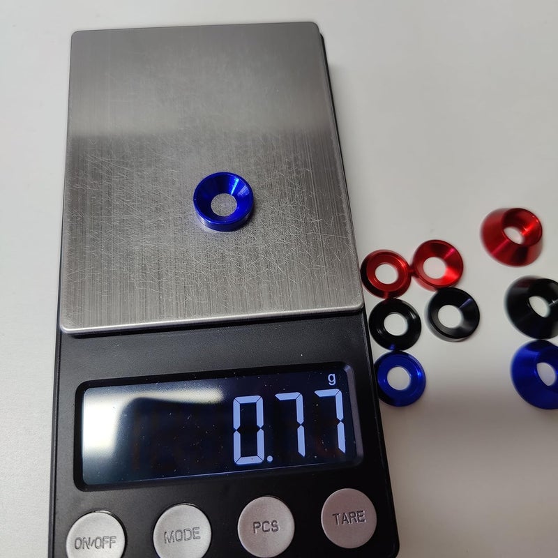 Lagefefe [40PCS] M6 Finishing Countersunk Washers, Anodized Aluminum Alloy, Head Washers Gaskets Cup Shim for Screw RC/Car/Motorcycle/Mechanical Accessories Parts, Blue Color - Image 4